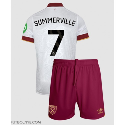 Camiseta West Ham United Crysencio Summerville #7 Tercera Equipación para niños 2024-25 manga corta (+ pantalones cortos)